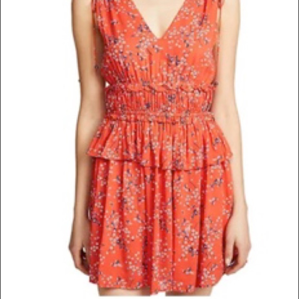 Line and Dot red sun dress